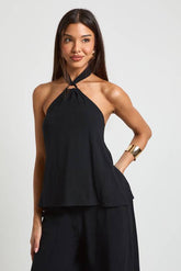 Premium Linen Halterneck Top