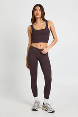Contour Ribbed Wrap Waist Seamless Leggings