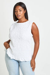 Plus Textured Seersucker Top