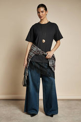 Lace Hem Oversized Tshirt