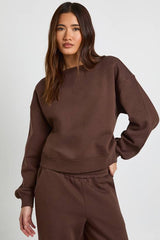 Boat Neck Sweatshirt Tracksuit