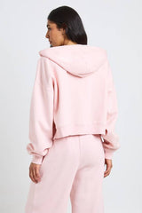 Tall Boxy Balloon Sleeve Oversized Zip Through Hoodie