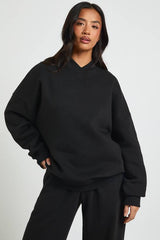 Petite Neck Detail Sweatshirt Wide Leg Tracksuit Tracksuit