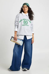 Wellness Studio Printed Crew Neck Sweatshirt