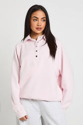 Collared Popper Oversized Sweatshirt