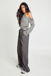 Tall Woven Tailored Pleated Wide Leg Trouser