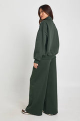 Zip Through Funnel Neck Oversized Sweatshirt