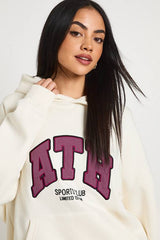 Ath Applique Oversized Hoodie