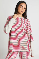 Stripe Double Layer Oversized T-Shirt