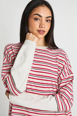 Stripe Double Layer Oversized T-Shirt