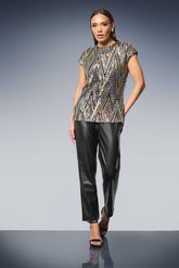 Black Multi Sequin T-Shirt