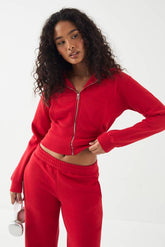 DSGN Studio Embroidered Deep Hem Zip Through hoodie