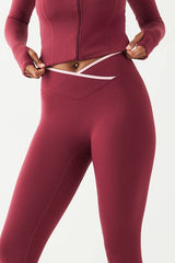 DSGN Studio Sport Contrast Binding Wrap Waist Legging
