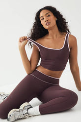 DSGN Studio Sports Sculpt Contrast Piping Padded Sports Bra