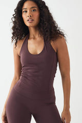 DSGN Studio Sports Sculpt Detail Padded Halterneck Top