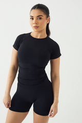 DSGN Studio Sport Contour Seamless Ruched Short Sleeve Top