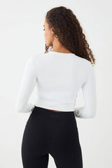 DSGN Studio Sculpt Ruched Side Long Sleeve Top