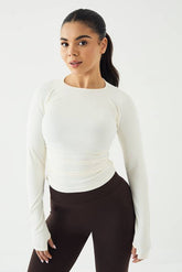 DSGN Studio Sport Contour Seamless Ruched Long Sleeve Top