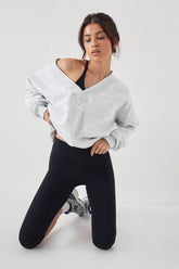 DSGN Studio Sport V Neck Oversized Sweatshirt