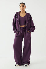 DSGN Studio Contrast Script Boxy Crop Zip Through Hoodie