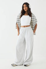 DSGN Studio Piping Detail Mid Rise Wide Leg Jogger