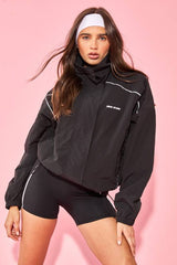 DSGN Studio Piping Detail Funnel Neck Jacket