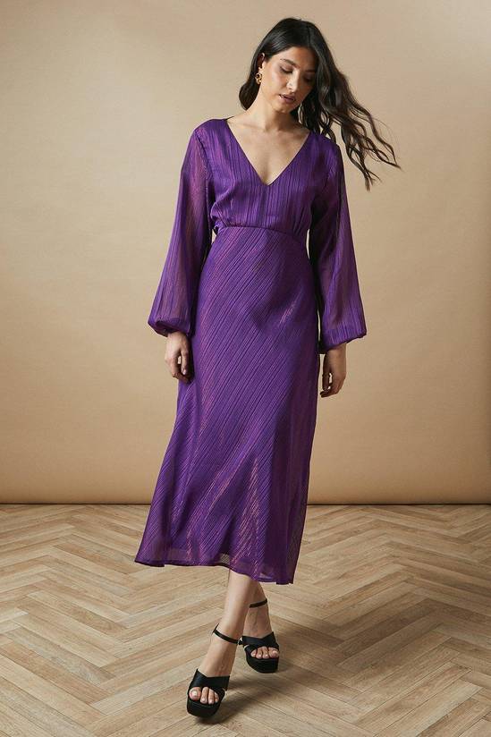 Occasion Glitter Stripe Cowl Midaxi Dress