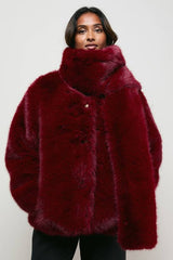 Fur Jacket With Scarf