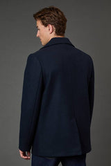 Navy Signature Wool Blend Peacoat