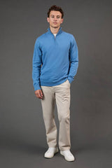 Cotton Rich Half Zip Jumper