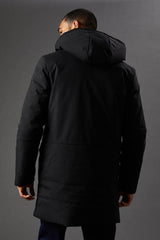 Black Quilted Long Coat