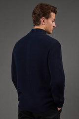 Cotton Rich Ribbed Zip Through Jumper