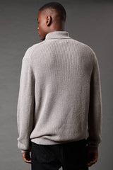 Cotton Rich Ribbed Roll Neck Jumper