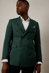 Dark Green Double Breasted Jacket
