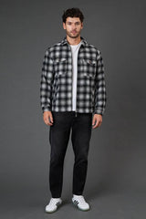 Black Check Wool Look Jacket