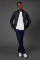 Black Quilted Zip Through Jacket