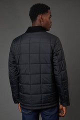 Black Quilted Zip Through Jacket