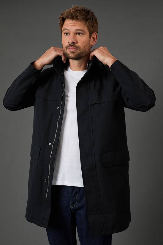 Black Hooded Mac