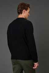 Black Chunky Cable Christmas Jumper