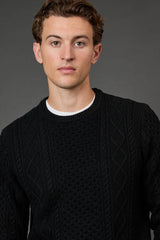 Black Chunky Cable Christmas Jumper