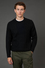 Black Chunky Cable Christmas Jumper