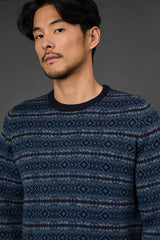 Navy All Over Festive Pattern Christmas Jumper