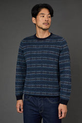 Navy All Over Festive Pattern Christmas Jumper