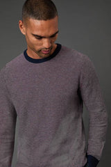 Burgundy Birdseye Crew Neck Jumper