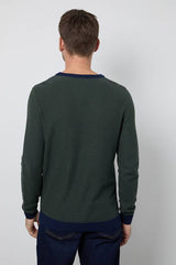 Green Birdseye Crew Neck Jumper