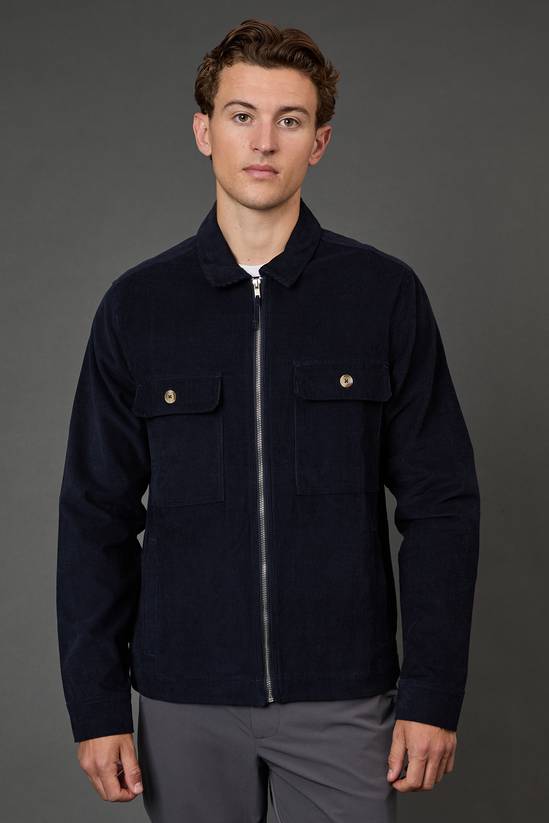 Navy Cord Overshirt