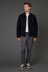 Navy Cord Overshirt
