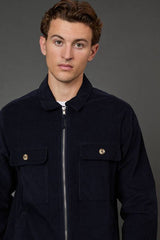 Navy Cord Overshirt