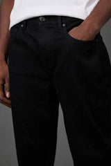 Black Stretch Tapered Fit Jeans
