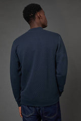 Navy Quilted Baseball Jacket